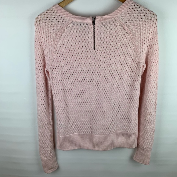 American Eagle Pink Waffle Knit Sweater Small - Picture 6 of 7